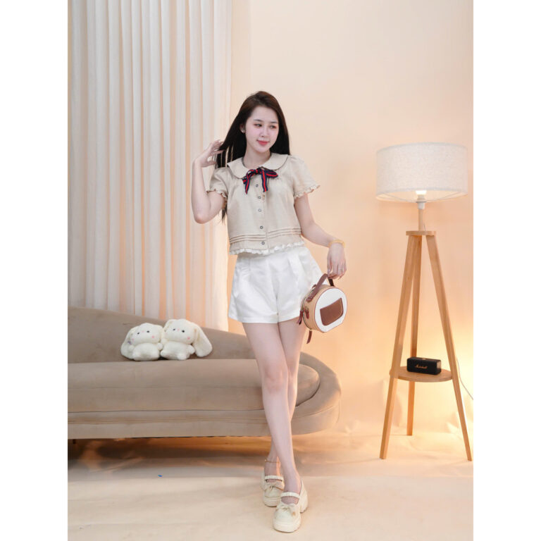 Áo lennin lai ren RB DAA23 dễ thương