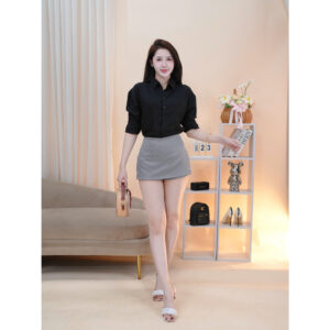 Áo sơmi linen tay dài NIA4 hai màu trẻ trung